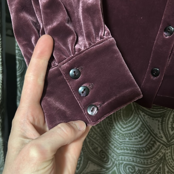 Vintage Talbots Velvet Blouse - Picture 4 of 6
